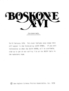 Boskone XVI Filksong Book cover